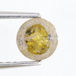 yellow colour round diamond with hidden halo