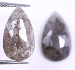 3.39 Ct Pear Cut Diamond Pair Grey Colored Diamond Pair Use For Jewerly Salt And Pepper Diamond