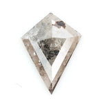 0.50 Ct Black and Grey Kite Cut Natural Diamond Bold Geometric Unique Luxury Sparkle