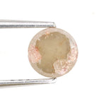 natural raw diamond ring and natural brown grey diamond stud earrings