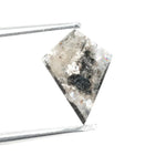 0.50 Ct Black and Grey Kite Cut Natural Diamond Bold Geometric Unique Luxury Sparkle