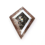 0.60 Ct Black Brown Grey Kite Cut Natural Diamond Unique Multi Tone Geometric Luxury Sparkle