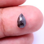 0.98 Ct dark brown pear shape diamond for engagement ring and handmade jewelry