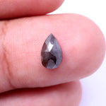 0.98 Ct dark brown pear shape diamond for engagement ring and handmade jewelry