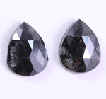 3.81 Ct Pear Cut Diamond Pair Black Colored Diamond Use For Jewerly Earrings Unique Diamond