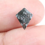 0.60 Ct Black Brown Grey Kite Cut Natural Diamond Unique Multi Tone Geometric Luxury Sparkle