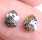 1.22 Carat Natural Pear Shape Loose Diamond Pair Yellow Grey Colored Diamond Use For Jewerly