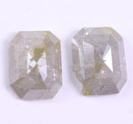 2.35 Ct Grey Colored Diamond Radiant Cut Diamond Pair Diamond Salt And Pepper Diamond Use For Jewerly