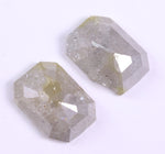 2.35 Ct Grey Colored Diamond Radiant Cut Diamond Pair Diamond Salt And Pepper Diamond Use For Jewerly