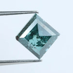 3.00 Ct rare fancy green square cut lab grown loose diamond, vibrant eco friendly lab created diamond for custom fine jewelry design