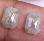 2.35 Ct Grey Colored Diamond Radiant Cut Diamond Pair Diamond Salt And Pepper Diamond Use For Jewerly