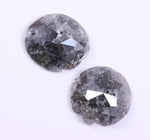 1.33 Ct Round Cut Diamond Pair Black Colored Diamond Salt And Pepper Use For Jewerly