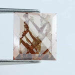 2.66 Ct Natural Brown Square Cut Lab-Grown CVD Diamond Loose Stone for Custom Ring Setting with Fancy Cut and Rich Brown Color
