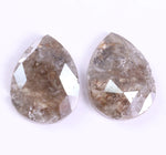 1.91 Ct Pear Cut Diamond Pair Grey Colored Diamond Pair Use For Earrings Salt And Pepper Diamond