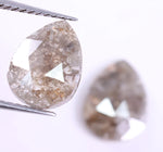 1.91 Ct Pear Cut Diamond Pair Grey Colored Diamond Pair Use For Earrings Salt And Pepper Diamond