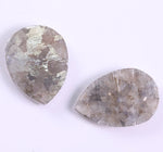 1.91 Ct Pear Cut Diamond Pair Grey Colored Diamond Pair Use For Earrings Salt And Pepper Diamond