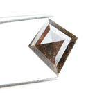 0.79 Ct brown kite cut natural diamond with unique geometric shape and rich earthy tone for custom luxury jewelry