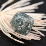 blue clor raw blue diamond and raw cut diamond ring