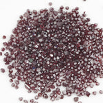 deep red uncut lab grown diamond beads in rough form for jewelry making