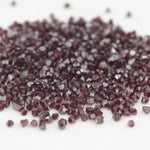 deep red uncut lab grown diamond beads in rough form for jewelry making