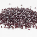 deep red uncut lab grown diamond beads in rough form for jewelry making