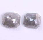 1.11 Ct Grey Colored Unique Diamond Salt And Pepper Diamond Use For Jewerly Earrings Cushion Cut Diamond Pair