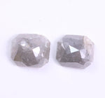 1.11 Ct Grey Colored Unique Diamond Salt And Pepper Diamond Use For Jewerly Earrings Cushion Cut Diamond Pair