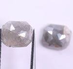 1.11 Ct Grey Colored Unique Diamond Salt And Pepper Diamond Use For Jewerly Earrings Cushion Cut Diamond Pair