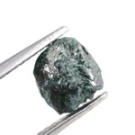 blue color raw diamond cluster and raw diamond rings
