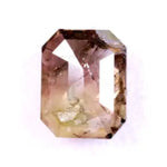 0.59 Ct emerald cut green and brown natural loose diamond for custom rings and jewelry