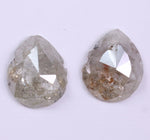 1.21 Ct Pear Cut Diamond Pair Grey Colored Diamond Pair Salt And Pepper Dimaond Use For Jewerly Unique Diamond
