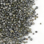 grey black cube shaped rough diamond for jewelry making
