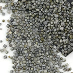 grey black cube shaped rough diamond for jewelry making
