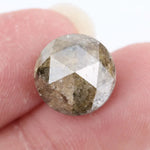 Fine 7.13Ct Natural Yellowish-Black Colored Diamond Round Brilliant Cut Diamond For Fine Jewelry