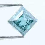 3.39 Ct Blue Table Cut Lab-Grown Diamond Loose Fancy Blue Stone for Elegant Engagement Ring