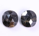 6.16 Ct Black Colored Diamond Use For Jewerly Oval Cut Diamond Pair Unique Diamond Salt And Pepper