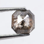 Natural Octagon Cut Diamond Grey Colored Diamond For Engagement Ring