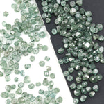 green CVD diamond beads in rough lab grown form for custom jewelry designs