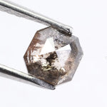 Natural Octagon Cut Diamond Grey Colored Diamond For Engagement Ring