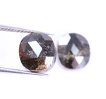 6.16 Ct Black Colored Diamond Use For Jewerly Oval Cut Diamond Pair Unique Diamond Salt And Pepper