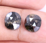 6.16 Ct Black Colored Diamond Use For Jewerly Oval Cut Diamond Pair Unique Diamond Salt And Pepper