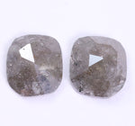 1.85 Ct Cushion Cut Diamond Pair Salt And Pepper Diamond Pair Use For Jewerly Unique Diamond Grey Colored Diamond