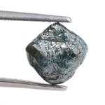 blue color raw rough diamond and raw white diamond