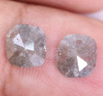 1.85 Ct Cushion Cut Diamond Pair Salt And Pepper Diamond Pair Use For Jewerly Unique Diamond Grey Colored Diamond