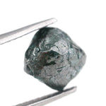 blue color raw rough diamond and raw white diamond