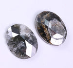 3.23 Ct Salt And Pepper Dimond Pair Unique Diamond Black Colored Diamond Use For Jewerly Oval Shaped Diamond Pair