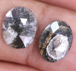 3.23 Ct Salt And Pepper Dimond Pair Unique Diamond Black Colored Diamond Use For Jewerly Oval Shaped Diamond Pair