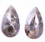 4.26 Ct Pear Cut Diamond Pair Grey Colored Diamond Pair Use For Jewerly Earrings Unique Diamond Salt And Pepper Diamond