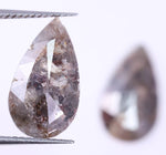 4.26 Ct Pear Cut Diamond Use For Jewerly Grey Colored Diamond Pair Salt And Pepper Diamond Pair