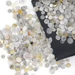round natural diamond slices in mixed colors with uncut rough surfaces for jewelry designs